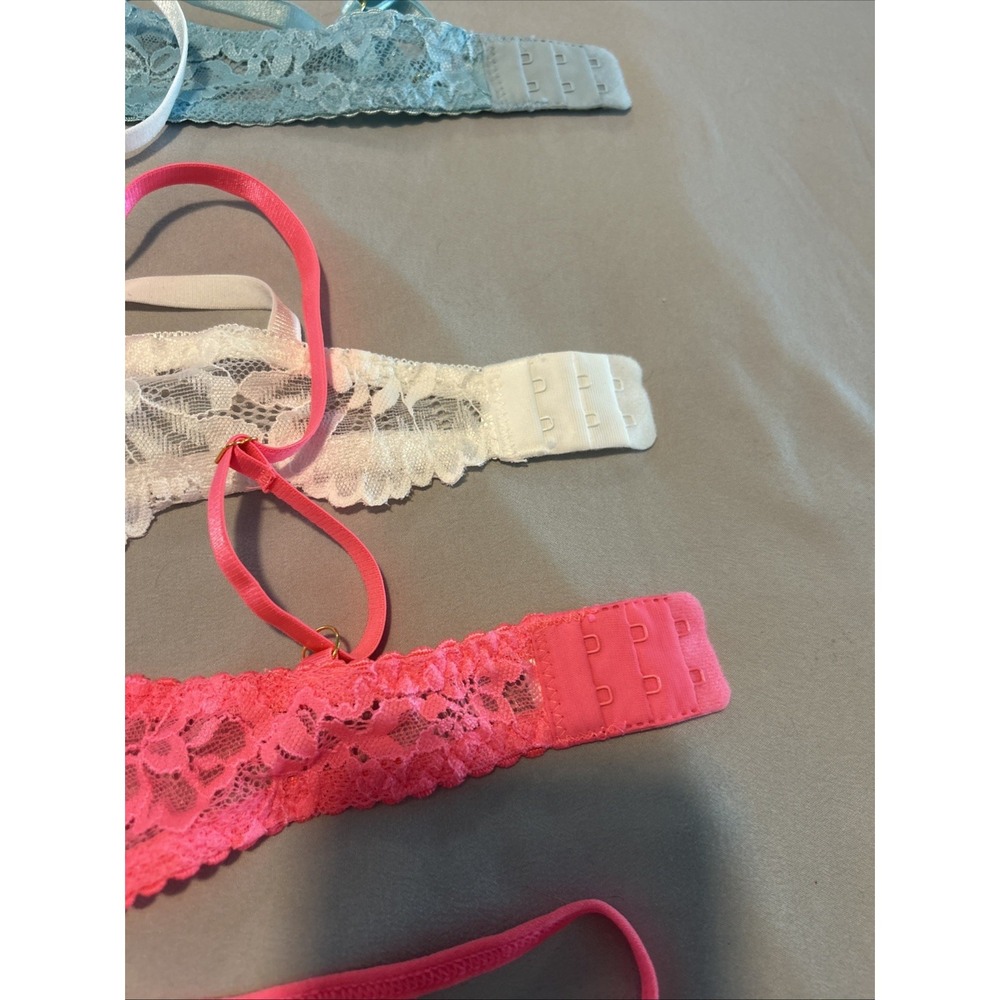 Bra And‎ Panties Set Small Pink Blue White - Picture 6 of 7